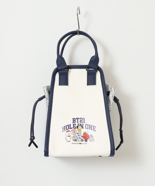 BT21 GOLF HOLE IN ONE ミニ トートバッグ【ネイビー】 新品 BT21 ゴルフ BT21 HOLE IN ONE Mini Tote Bag Navy ミニトートバッグ