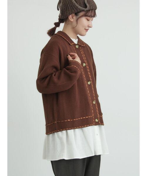 Samansa Mos2（サマンサモスモス） カーディガン ステッチカーディガン