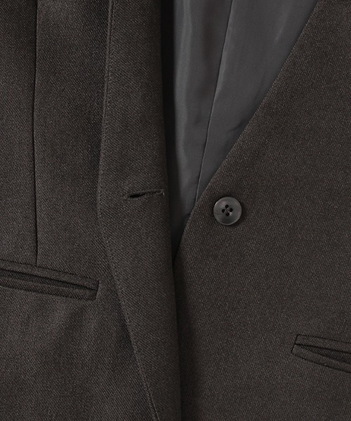 「petit main LIEN」 ノーカラージャケット FREE チャコール レディース_画像4