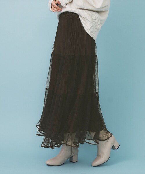 index（インデックス） スカート リバーシブルチュールティアード