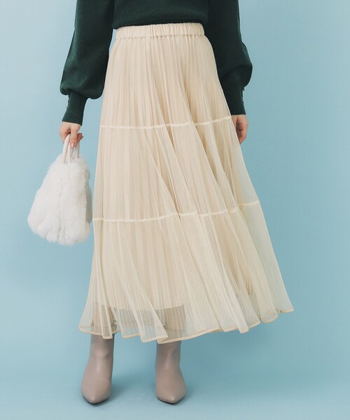 index（インデックス） スカート リバーシブルチュールティアード