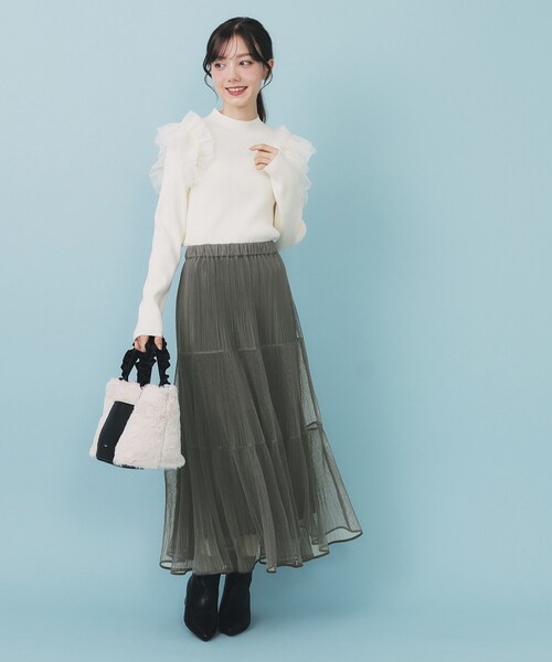 index（インデックス） スカート リバーシブルチュールティアード