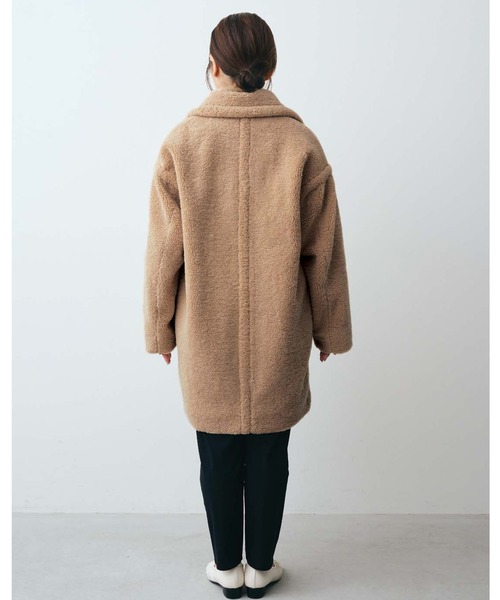 「IEDIT」 ピーコート LARGE ライトベージュ レディース_画像9