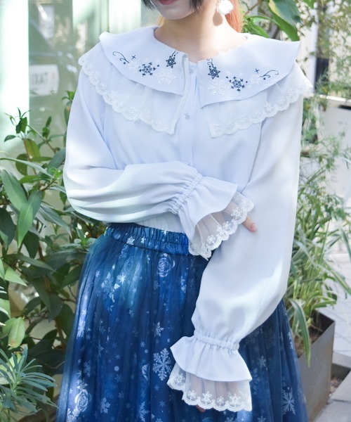 girlish 星くずブラウス　美品 girlish 星くずブラウス美品