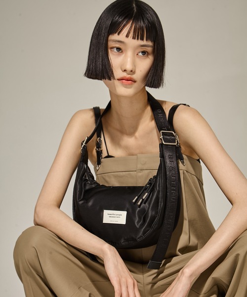 beautiful people ブラック ショルダーバッグ beautiful people（ビューティフルピープル） ショルダーバッグ FREE