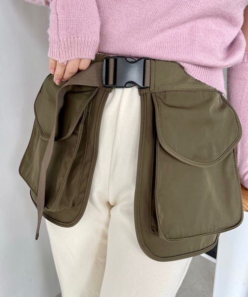 「SANSeLF」 ウエストバッグ FREE カーキ レディース_画像7