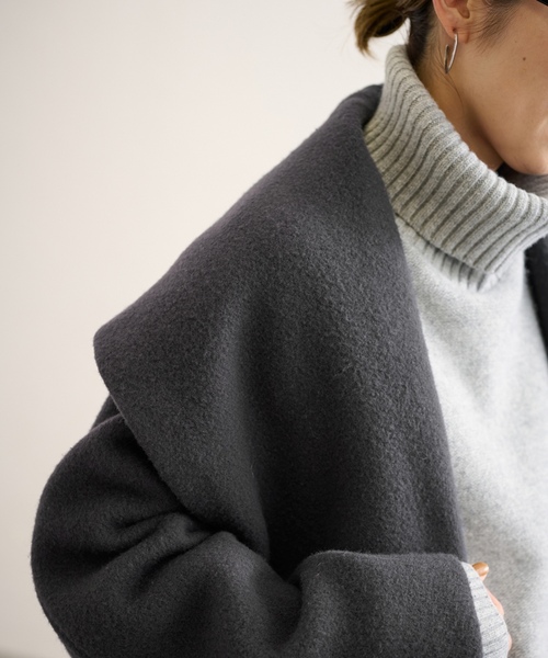 フレームワーク ウール ハーフコート ライトグレー フレームワーク FRAMeWORK ≪追加 / 新色≫ハミルトンリバーテーラード