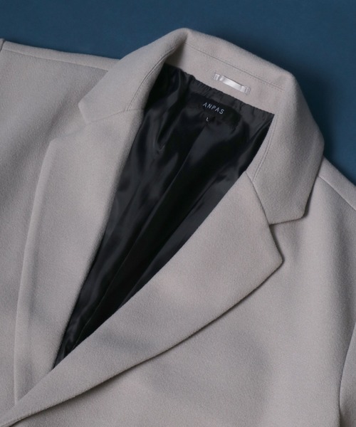 「ANPAS」 チェスターコート LL ライトグレー メンズ_画像8