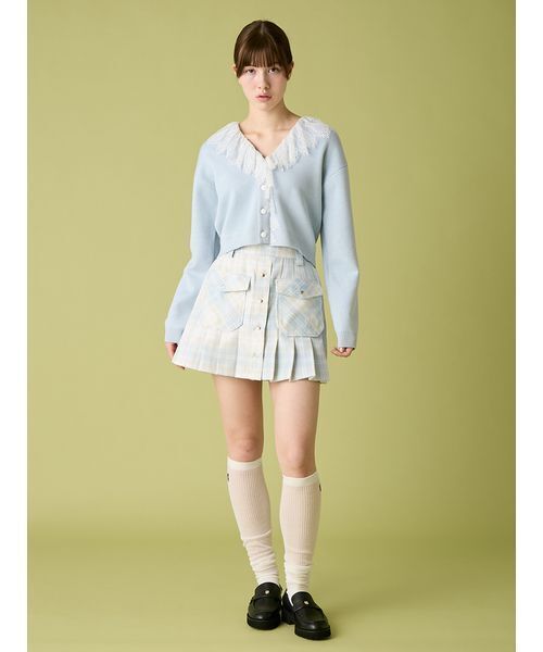 FURFUR（ファーファー） スカート チェック柄プリーツミニスカート