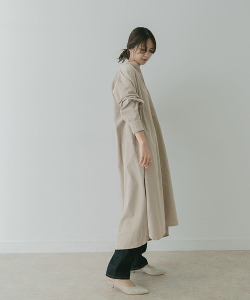 「KBF+」 長袖ワンピース ONE チャコールグレー レディース_画像5