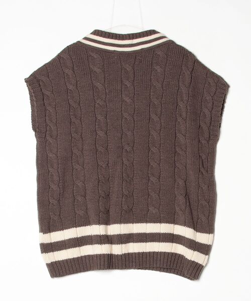 「Oldderby Knitwear」 ノースリーブニット - ブラウン レディース_画像2