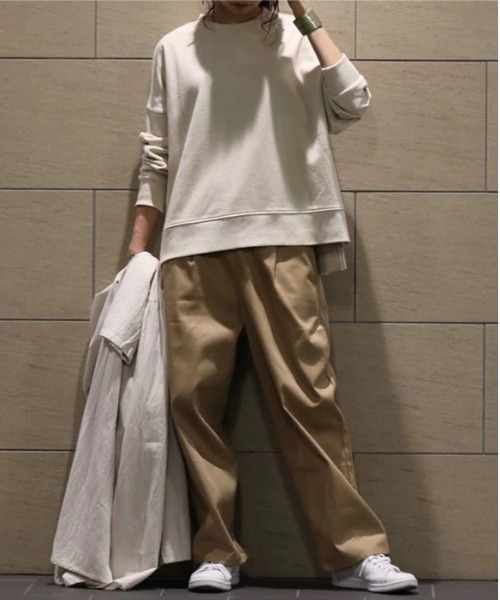 「and it_」 スウェットカットソー M-L ナチュラル レディース_画像6