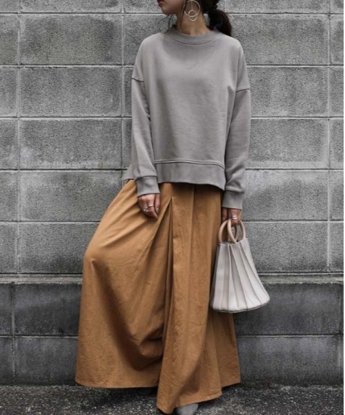 「and it_」 スウェットカットソー M-L ナチュラル レディース_画像7