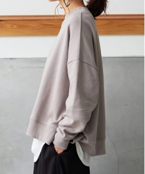 「and it_」 スウェットカットソー M-L ナチュラル レディース_画像8