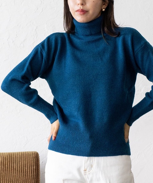 「VitaFelice」 「aroco」長袖ニット FREE グリーン レディース_画像7