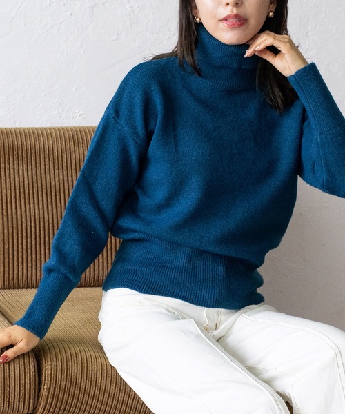 「VitaFelice」 「aroco」長袖ニット FREE グリーン レディース_画像9