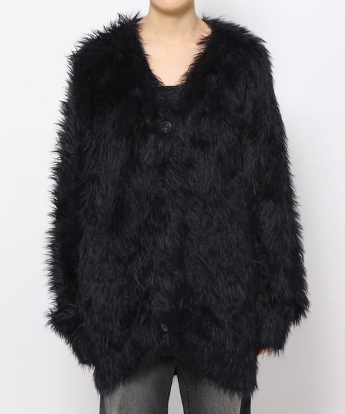 「PAGEBOY」 ニットカーディガン FREE ブラック レディース_画像2