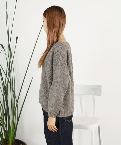 「TRICOTS JEAN MARC」 長袖ニット FREE ブラウン レディース_画像4