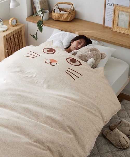 ベッド 寝具 にゃんこハグ 掛け布団カバー(シングル) : ZOZOTOWN Yahoo