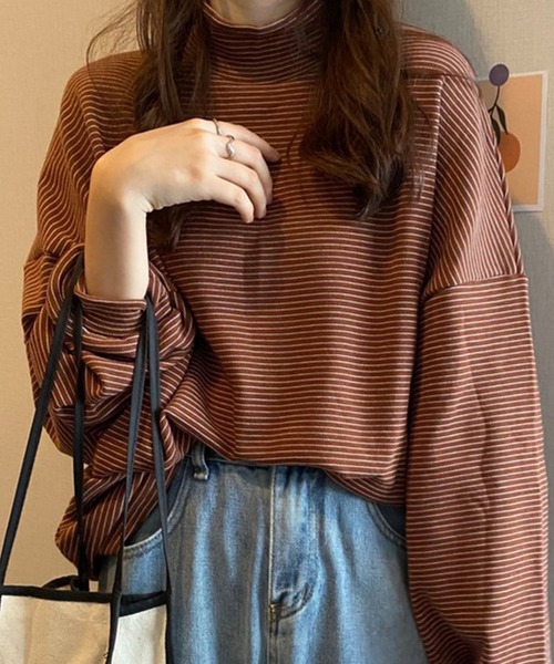 「Chaco closet」 長袖カットソー FREE ブラウン レディース_画像7