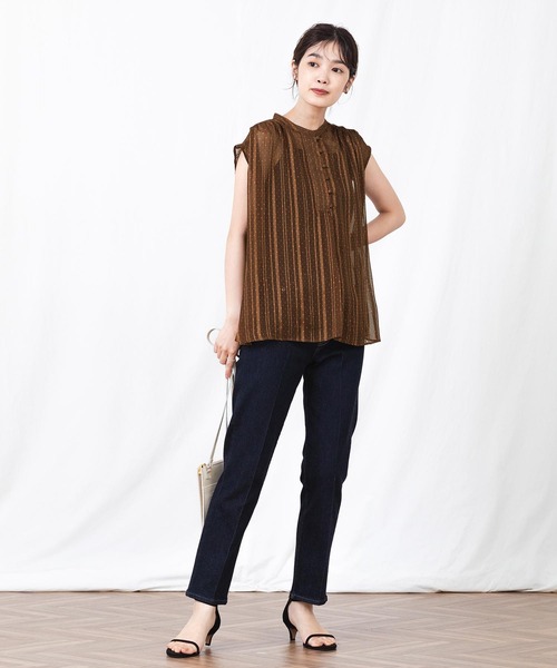 「Gready Brilliant」 「AuieF」ノースリーブブラウス 38 ブラウン レディース_画像8