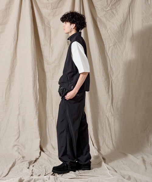 「WETTEMPT」 ナイロンベスト MEDIUM ネイビー メンズ_画像5