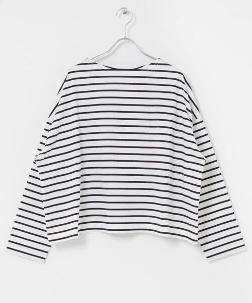 クロップドボーダーカットソー かぐれ tシャツ クロップドボーダーカットソー レディース : ZOZOTOWN