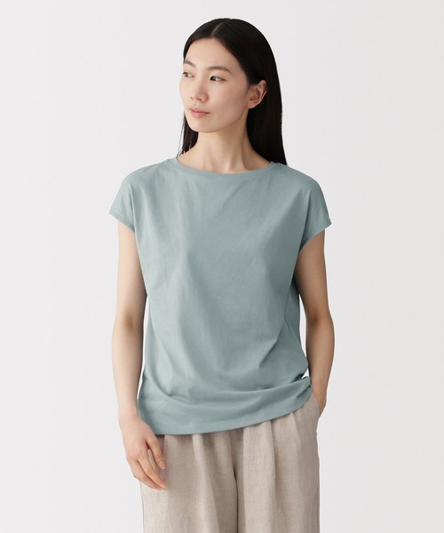 無印良品（MUJI） tシャツ 婦人 天竺編みフレンチスリーブTシャツ