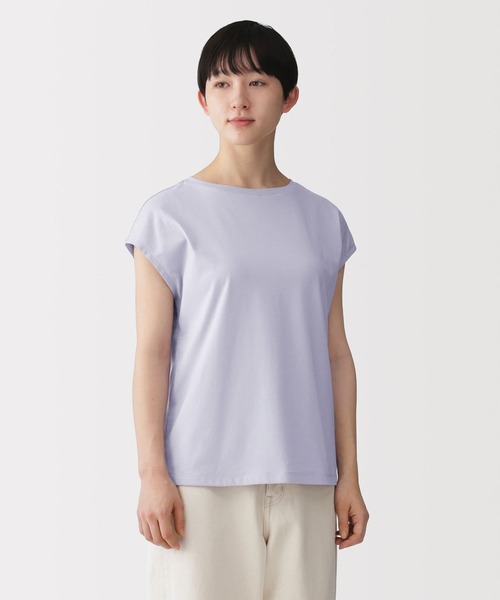 無印良品（MUJI） tシャツ 婦人 天竺編みフレンチスリーブTシャツ