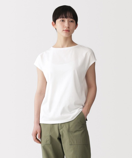 無印良品（MUJI） tシャツ 婦人 天竺編みフレンチスリーブTシャツ