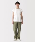 tシャツ 婦人 天竺編みフレンチスリーブTシャ...の詳細画像1