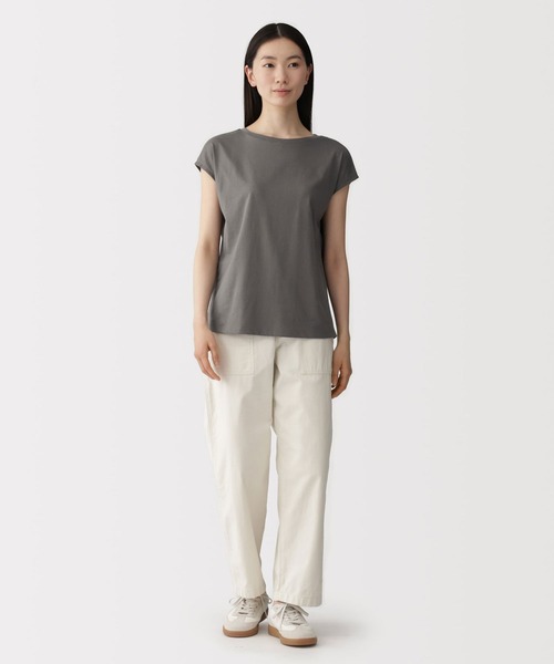 無印良品（MUJI） tシャツ 婦人 天竺編みフレンチスリーブTシャツ