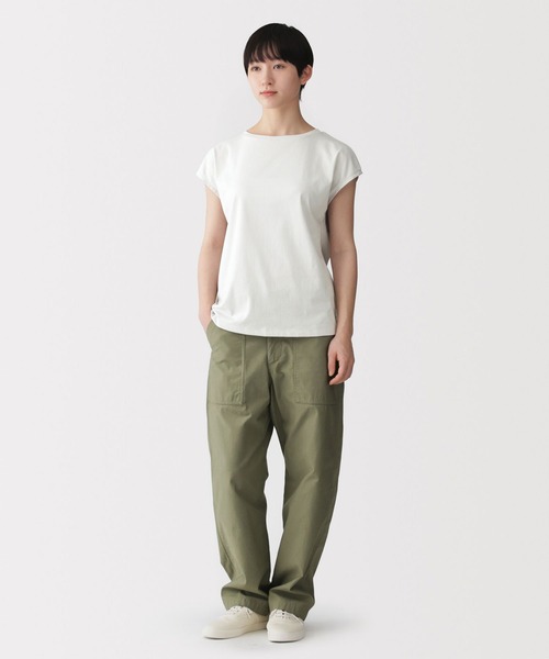 無印良品（MUJI） tシャツ 婦人 天竺編みフレンチスリーブTシャツ