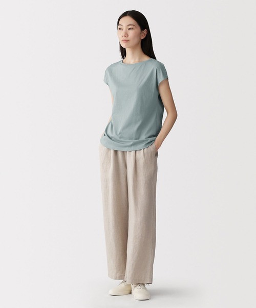 無印良品（MUJI） tシャツ 婦人 天竺編みフレンチスリーブTシャツ