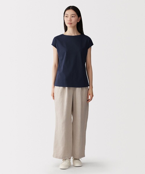 無印良品（MUJI） tシャツ 婦人 天竺編みフレンチスリーブTシャツ