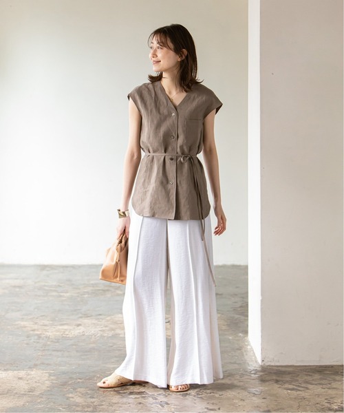 「NOBLE」 パンツ 34 ネイビー レディース_画像6