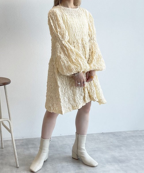 「w closet」 長袖ワンピース FREE アイボリー レディース_画像2