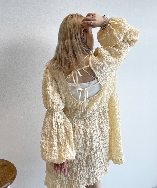 「w closet」 長袖ワンピース FREE アイボリー レディース_画像7