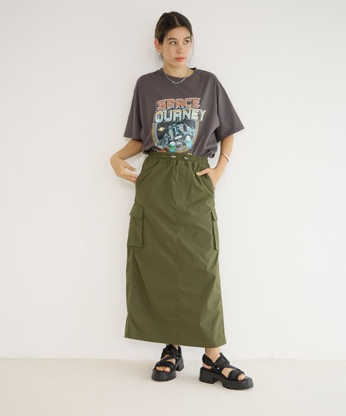 「BAYFLOW」 半袖Tシャツ FREE グレイッシュベージュ レディース_画像3