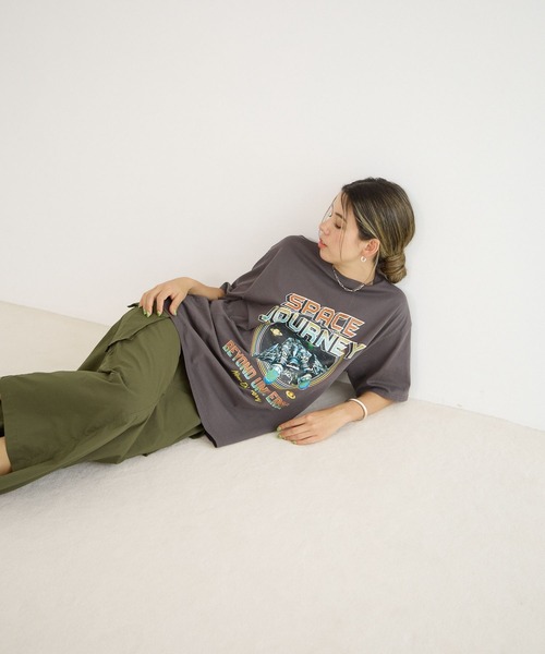 「BAYFLOW」 半袖Tシャツ FREE グレイッシュベージュ レディース_画像6