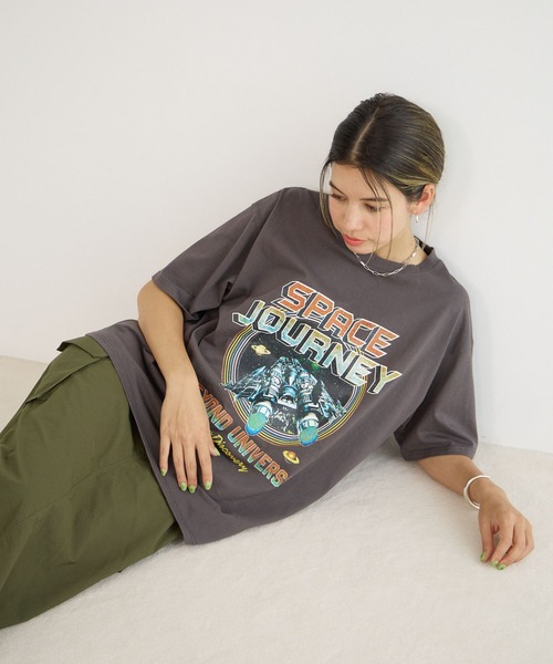「BAYFLOW」 半袖Tシャツ FREE グレイッシュベージュ レディース_画像7