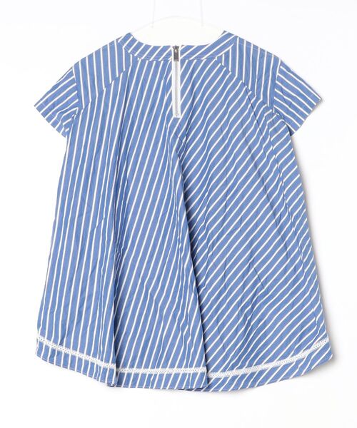 sacai（サカイ） ストライプ柄半袖ブラウス 1 ブルー レディース