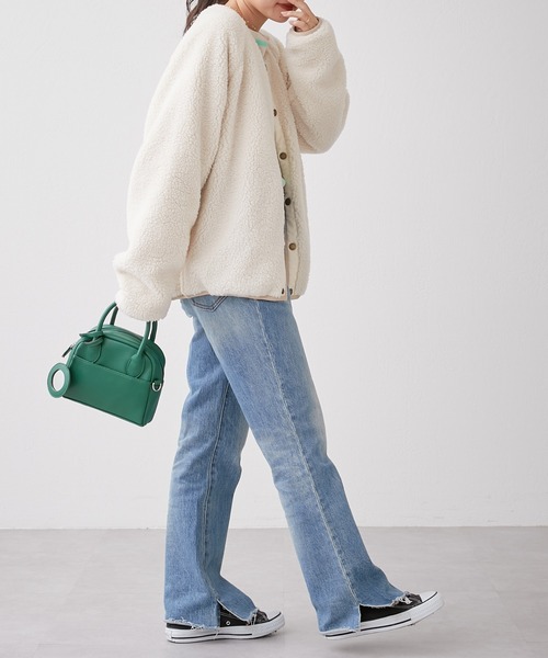 「Columbia」 ノーカラージャケット SMALL ベージュ レディースの画像