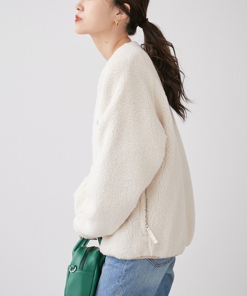 「Columbia」 ノーカラージャケット SMALL ベージュ レディースの画像