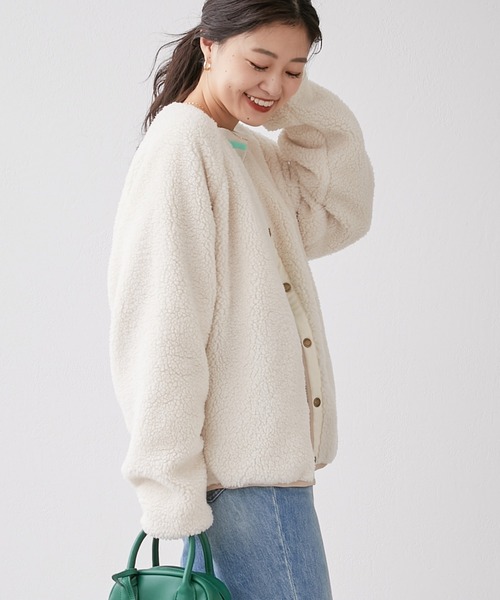 「Columbia」 ノーカラージャケット SMALL ベージュ レディースの画像