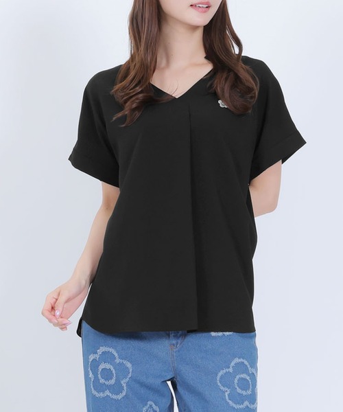 新品　マリークワント　カットワークブラウス　黒 MARY QUANT（マリークヮント） ブラウス シャツ マリークワント