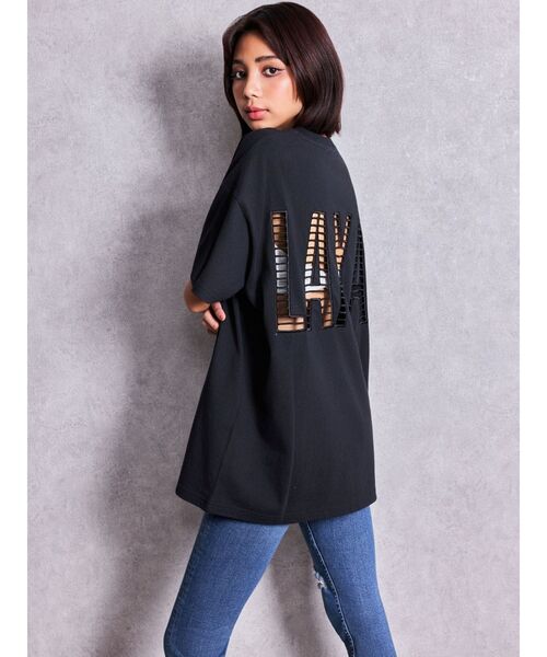 GYDA（ジェイダ） tシャツ LAXAメッシュBIG Tシャツ レディース