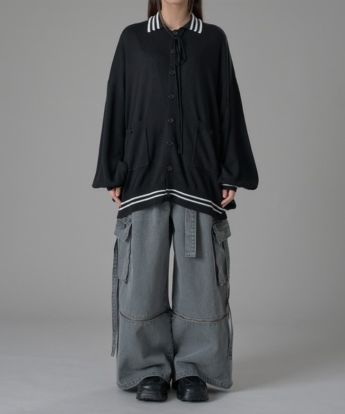 「狐独」 デニムパンツ LARGE ブラック メンズ_画像6