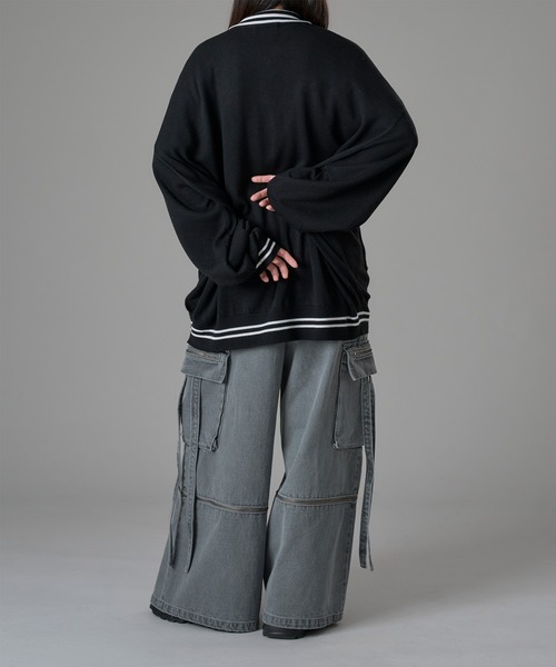 「狐独」 デニムパンツ LARGE ブラック メンズ_画像8