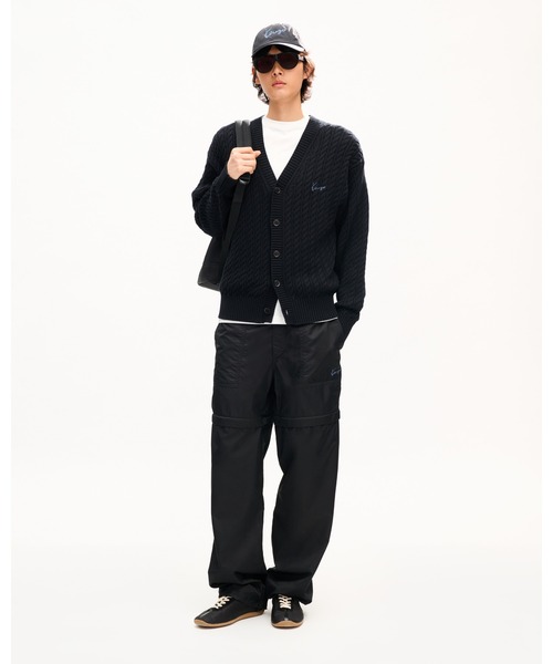カーディガン 'KENZO Signature' エンブロイダリー ケーブル ニット カーディガン メンズの画像